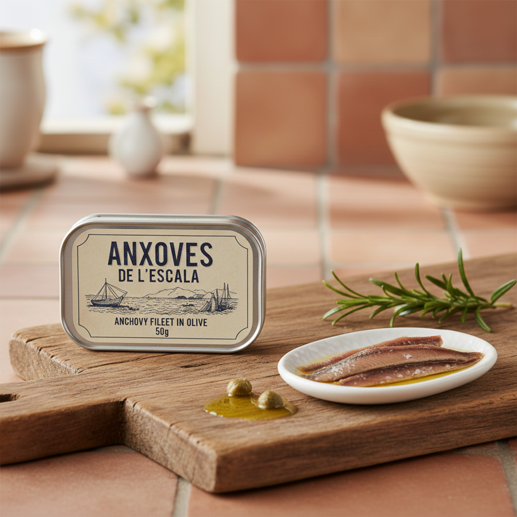Anxoves de L'escala anchovy fillet tin 50 grams